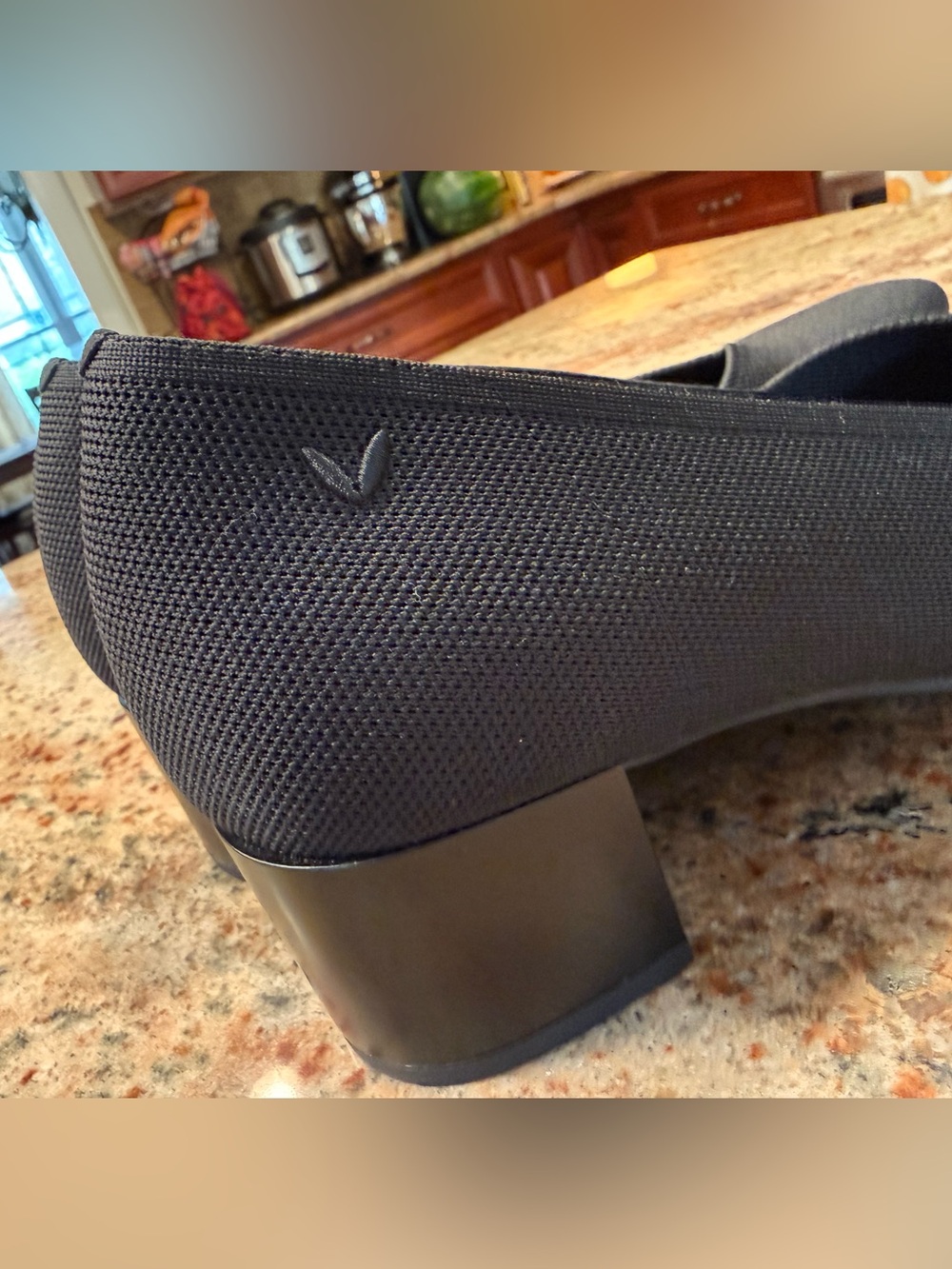 Vivaia Square Toe Chunky Heel Megan Women’s US 10.5 EU 41.5 Black Stress Free - Picture 10 of 14
